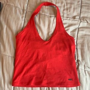 Red halter top set